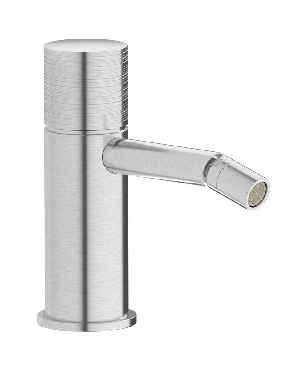 Смеситель для биде на 1 отверстие в комплекте с донным клапаном. WE ARE IB vn305rs Brushed Nickel Vinile