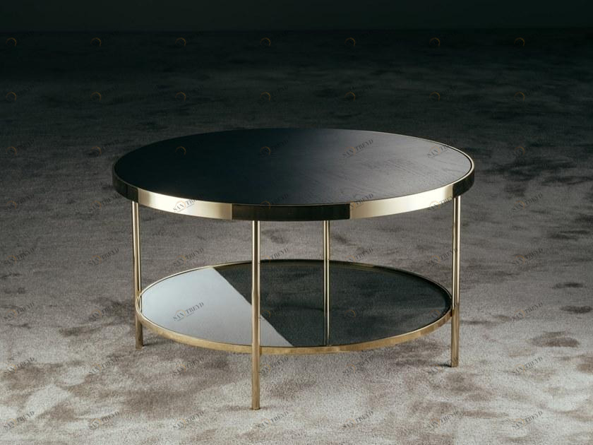 GIOPAGANI Круглый журнальный столик из дерева и стекла Fleurs du mal sun-id-1498544