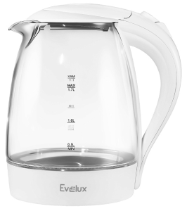 9160740 Электрочайник Evelux EWK 0903 G белый