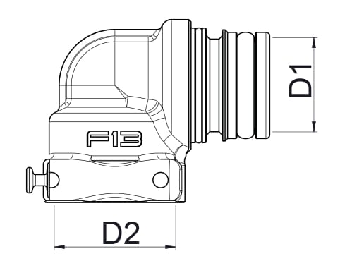 90° мужской/женский фитинг TECO FASTEC® ARCH-00034170 - Вид №2
