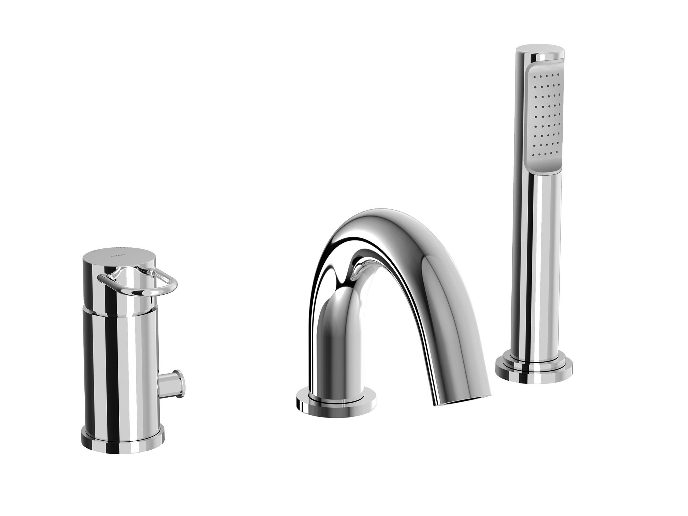 Смеситель для ванны с 3 отверстиями и ручным душем RUBINETTERIA PAFFONI Joker ARCH-00096427 - Вид №1