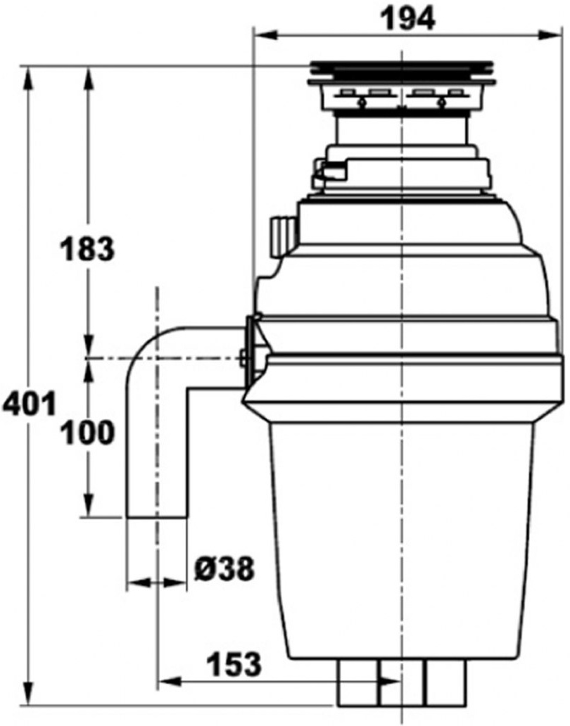 Измельчитель пищевых отходов Zorg Inox D ZR-56 D для кухонной мойки, постоянный магнит - Вид №1