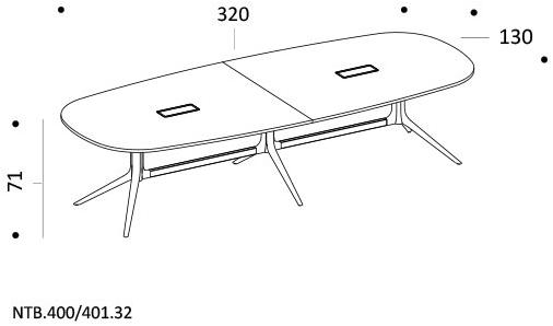 ICF Прямоугольный стол для совещаний, регулируемый по высоте, с системой управления кабелями Notable sun-id-1370700 - Вид №13