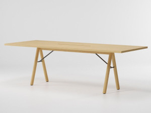 Прямоугольный стол для совещаний из ясеня