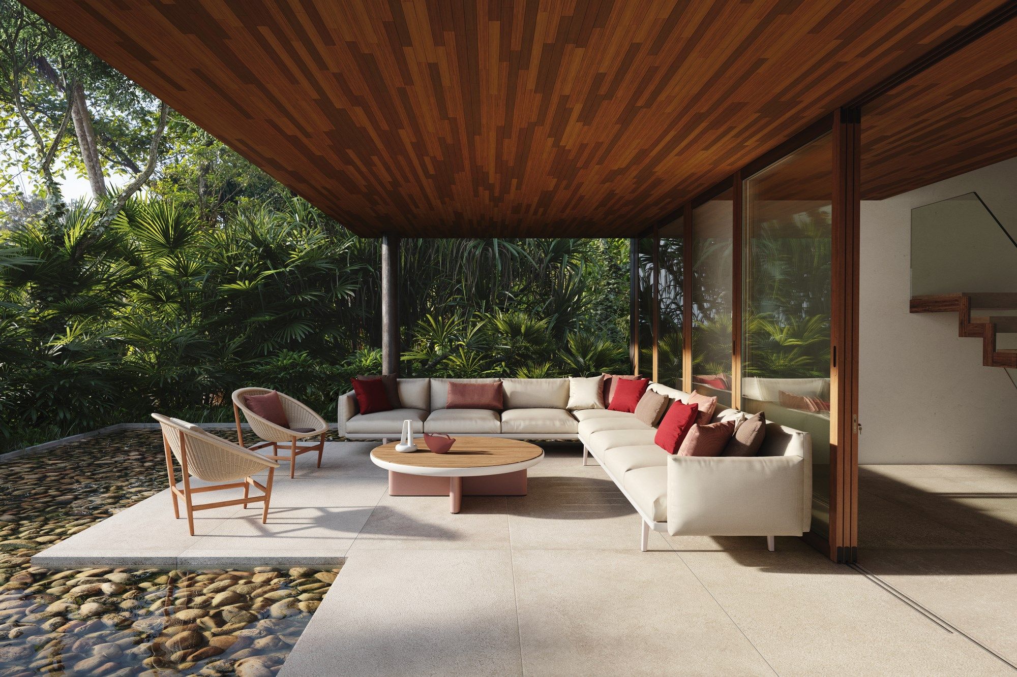 3-местный тканевый садовый диван Kettal Boma ARCH-00043349 - Вид №3