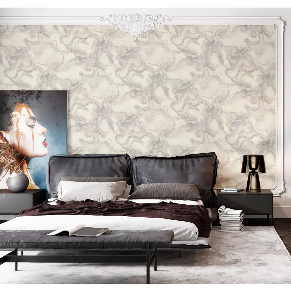 Обои флизелиновые Ovk Design D.Langer Ave серый 1.06 м 10663-01 88915284 STLM-2185272 Set 1 marble - Вид №2