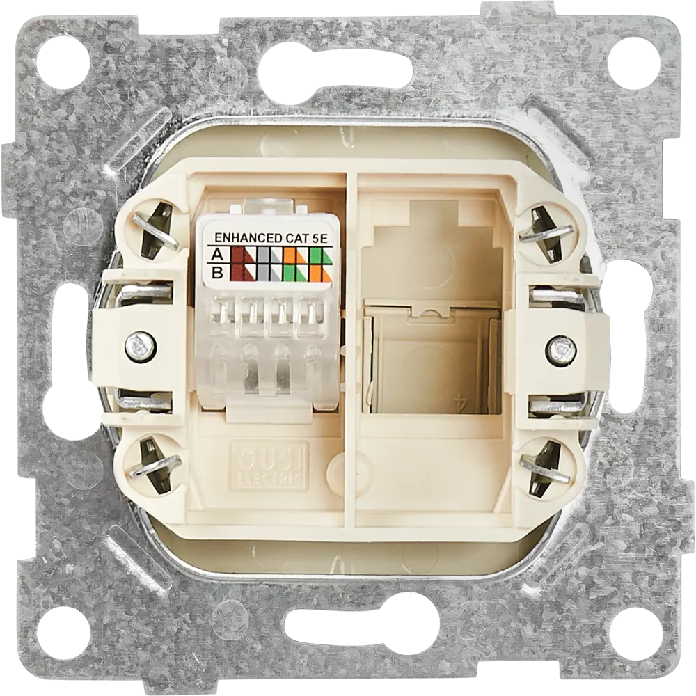 GUSI Electric Ugra — встраиваемая компьютерная розетка RJ45 с двумя портами 83864418 STLM-0045202 - Вид №2
