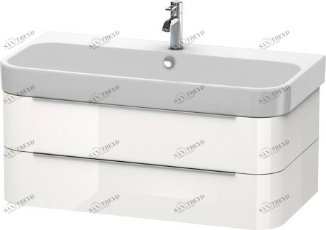 H2636602222 Тумбочка подвесная Happy D.2 #H26366 975 x 480 мм Белый глянцевый декор Duravit