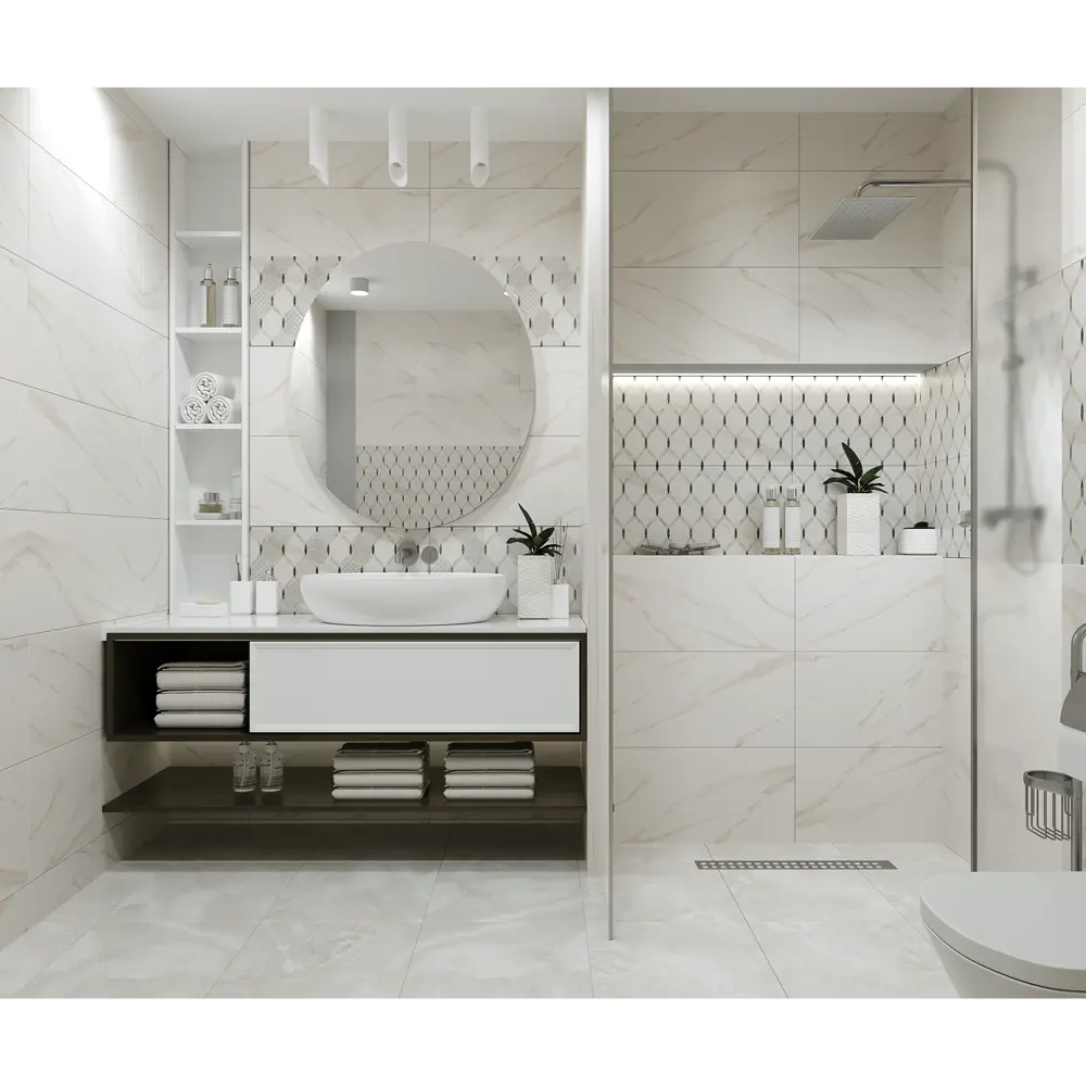 Настенная плитка Azori Astra бежевая мраморная 31.5×63 см 89404309 STLM-1568649 - Вид №5