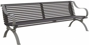 Lazzari Скамья железная со спинкой Positano