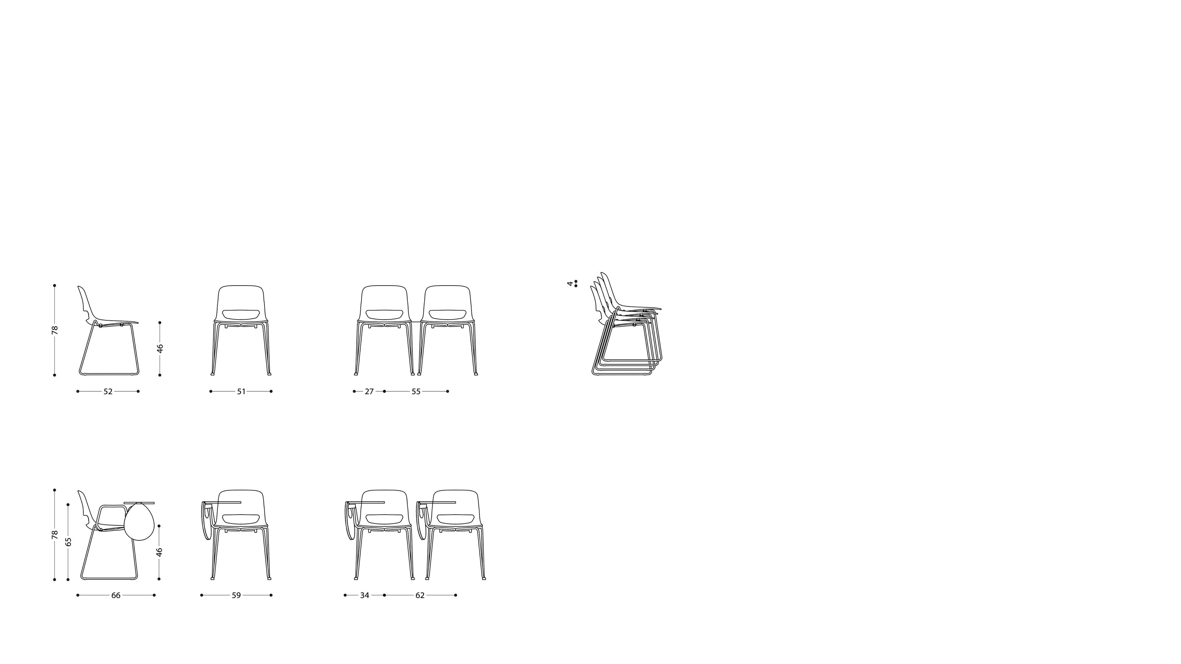 Стул из полипропилена LAMM Lucky ARCH-00044698 - Вид №3