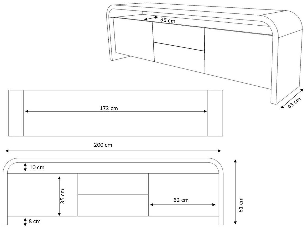 müller möbelfabrikation Буфет из стали Highline L14-3 - Вид №3
