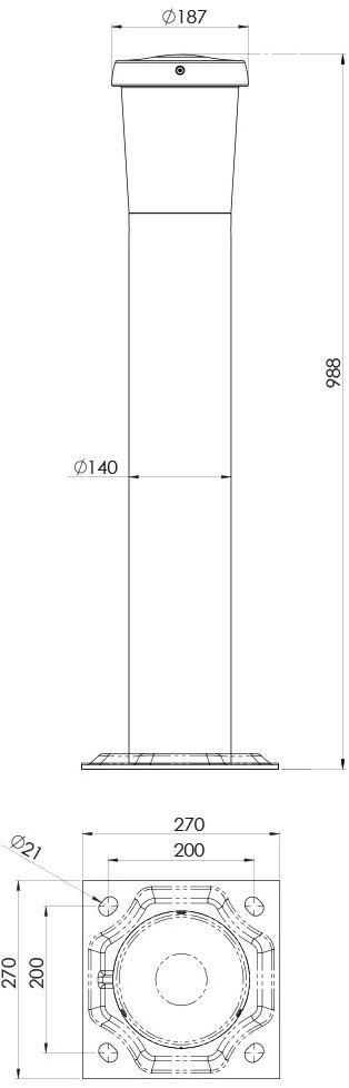 GHM-ECLATEC Светодиодный стальной столбик для освещения общественных мест Teo sun-id-1493715 - Вид №4
