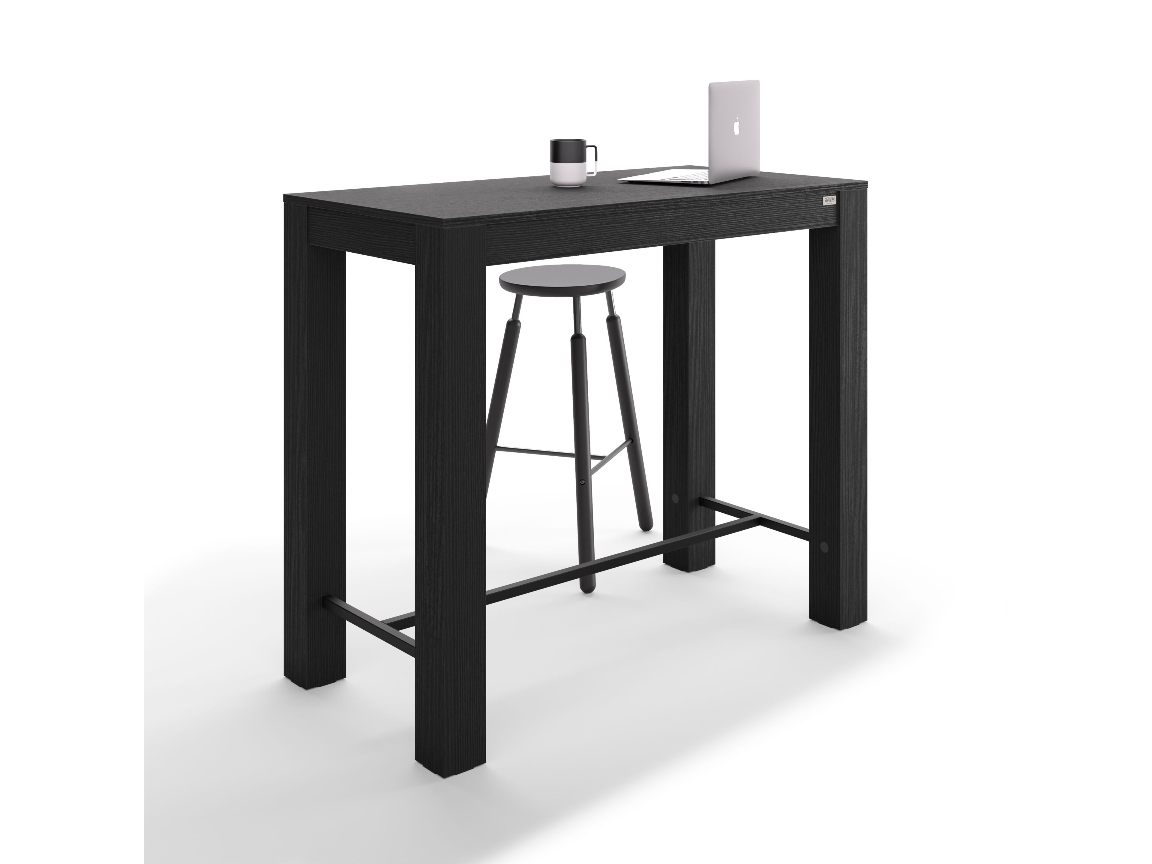 Высокий прямоугольный стол из черного ясеня Mobili Fiver Rachele ARCH-00112264