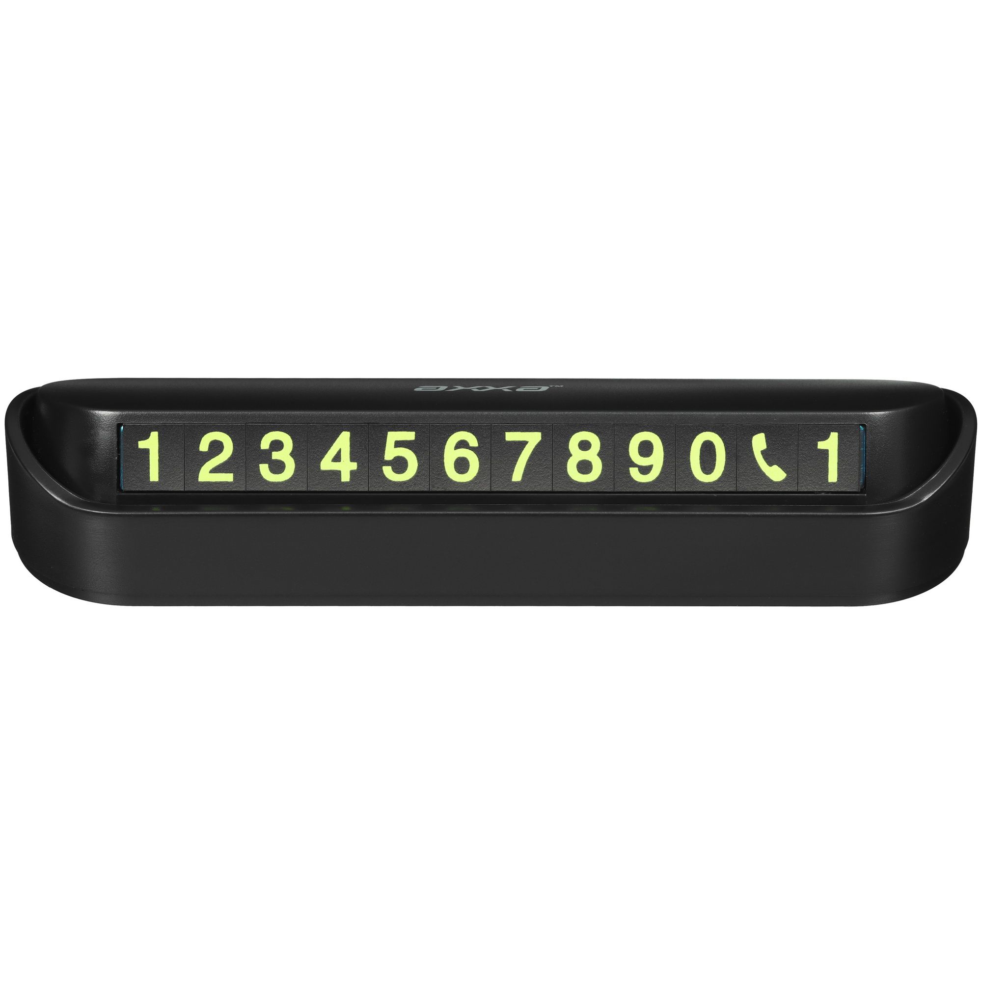 5476026 Парковочная автовизитка Axxa с номером телефона, чёрная STDN-0028680 - Вид №1