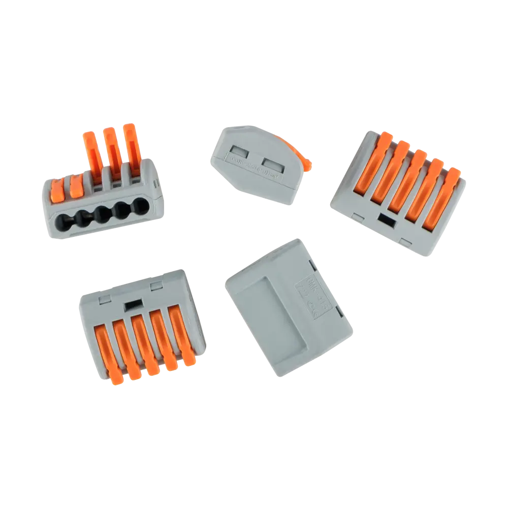 84746780 Клеммы соединительные монтажные с рычажком Duwi СМК 222-415 5-проводные 4мм² серые 50шт 26659 4 STLM-1113748  - Вид №8