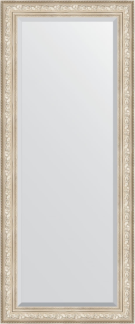 BY 6136 Зеркало напольное с фацетом в багетной раме - виньетка серебро 109 mm EVOFORM Exclusive floor
