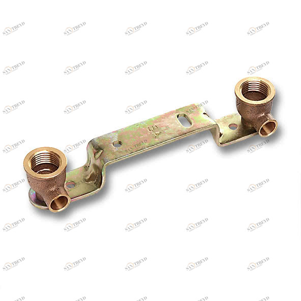 149761512 SANHA 4976 двойная водорозетка ВР, изогнутая планка, бронза 15x1/2 150 mm мм 