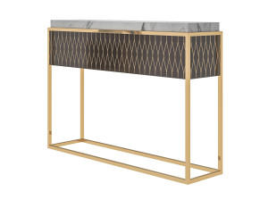 Прямоугольная консоль с мраморной столешницей