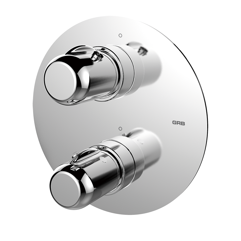 35110350 BASIC Хром Встроенный термостатический с запорным Хром GRB MIXERS E-PLUS