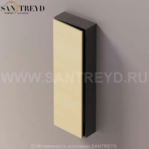 LIFT Модульный шкаф 120 см с левой дверью на доводчиках. Модули могут располагаться горизонтально и вертикально. Отделка: темный дуб и бронза. AMOB054NRRWSX