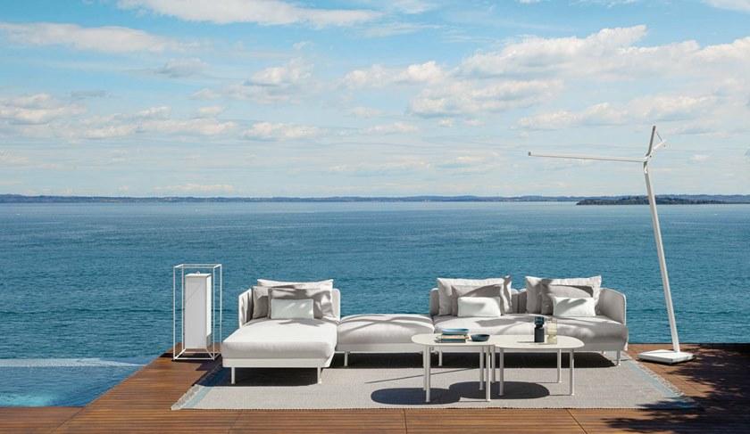 Talenti Модульный садовый диван из ткани с шезлонгом Slam sun-id-1481810 - Вид №1