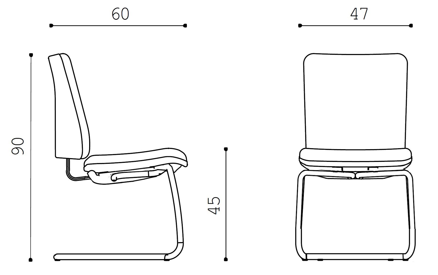 Тканевый стул для зала ожидания Ares Line Smart ARCH-00079253 - Вид №3