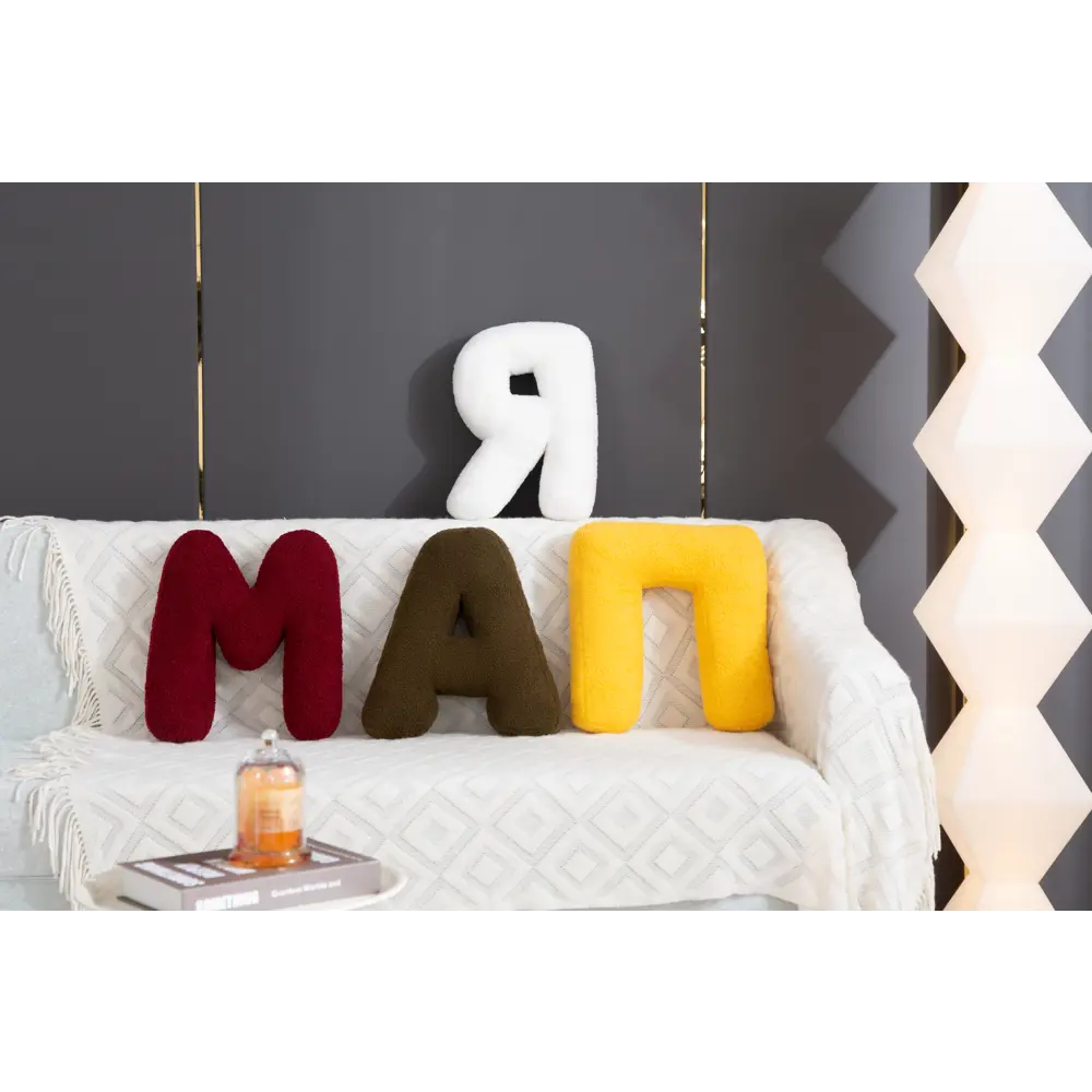 Декоративная подушка Буква П 20×40 см жёлтая 89428281 СТОЛИЦА ТЕКСТИЛЯ STLM-1573517 - Вид №1