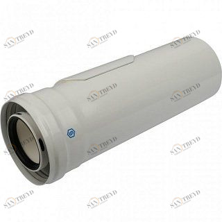 Труба дымохода STOUT коаксиальная 60/100  310 мм с ревизией для конденсационных котлов SCA8610010310