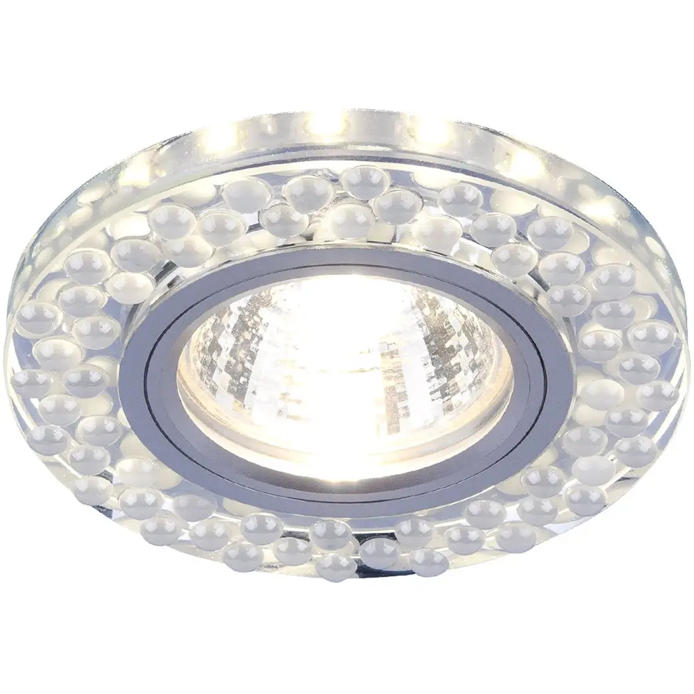 Спот точечный встраиваемый с LED-подсветкой под отверстие 70 мм, 1 м², цвет зеркальный/белый 18707750 STLM-2180806 Elektrostandard 