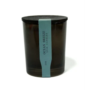 Свеча в стекле Океан черная 9 см