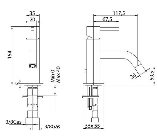 750120PN02LW Смеситель Bandini Ice Cube Santreyd - Вид №6