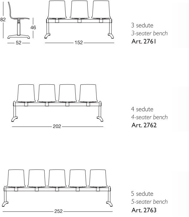 SCAB DESIGN Сиденье на балке из технополимера Alice sun-id-1397256 - Вид №1