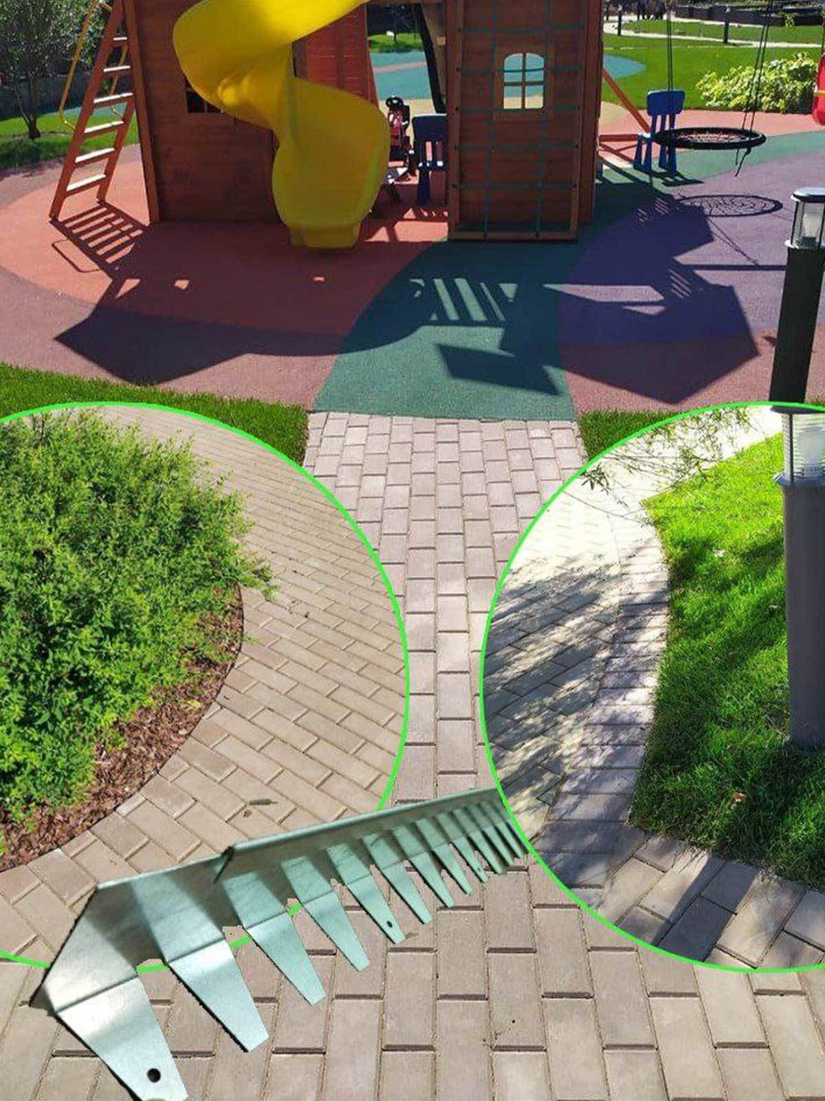 Металлический бордюр 1200*200*70*1,5 компл. ГеоПластБорд GPBST-07  - Вид №6