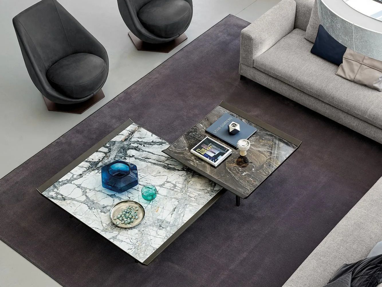 Прямоугольный журнальный столик из металла и кожи для гостиной Arketipo MOON INVADERS ARCH-00076884