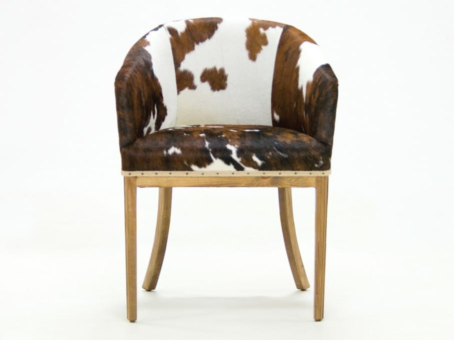 Мягкий стул из коровьей кожи с подлокотниками CREARTE COLLECTIONS Girona Essence ARCH-00064600