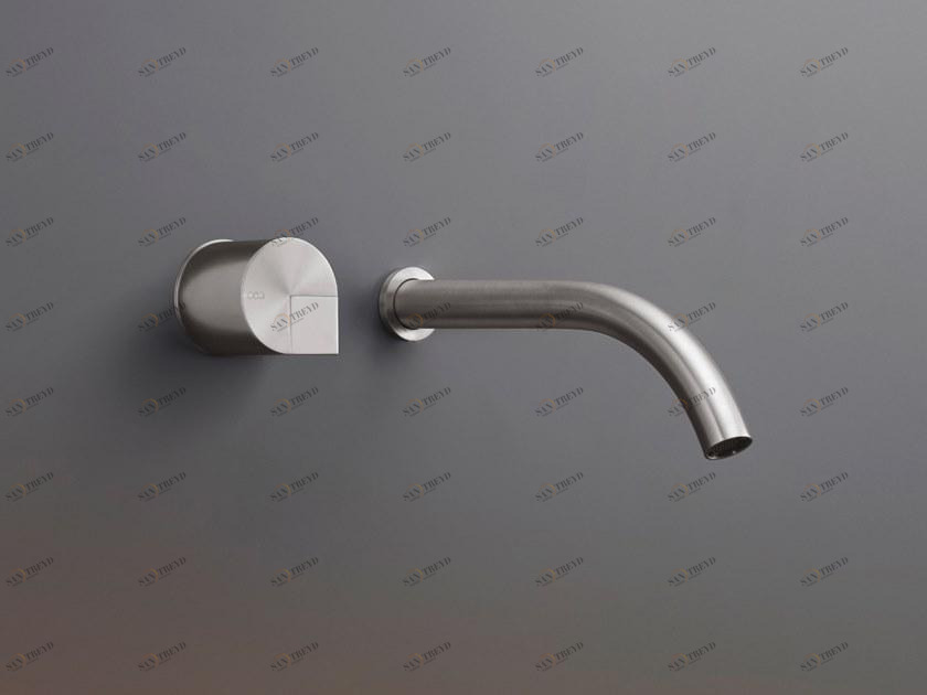 Ceadesign Смеситель для умывальника настенный из нержавеющей стали на 2 отверстия Duet Det 18