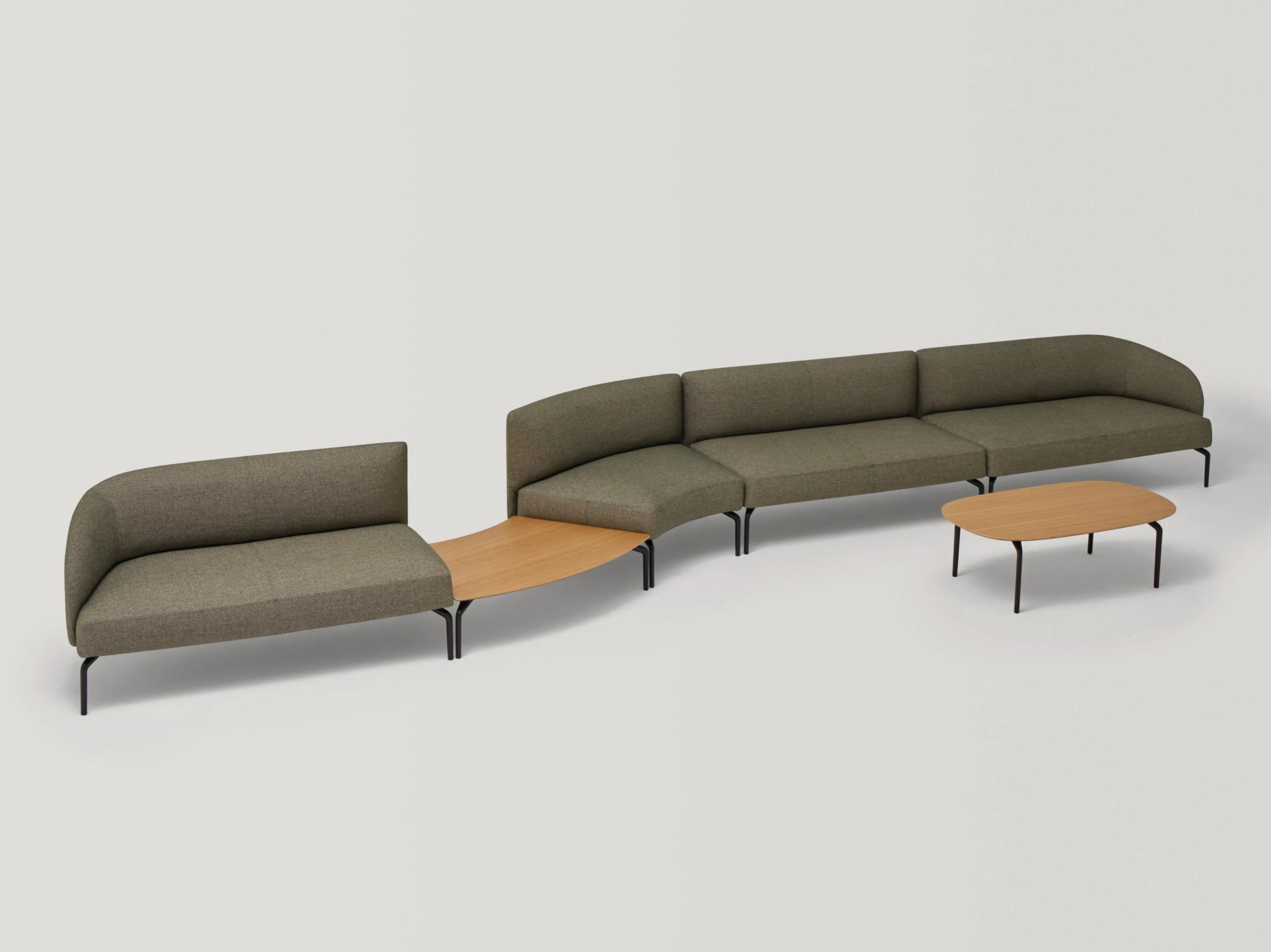 Модульный изогнутый диван из ткани INCLASS Kern ARCH-00026070