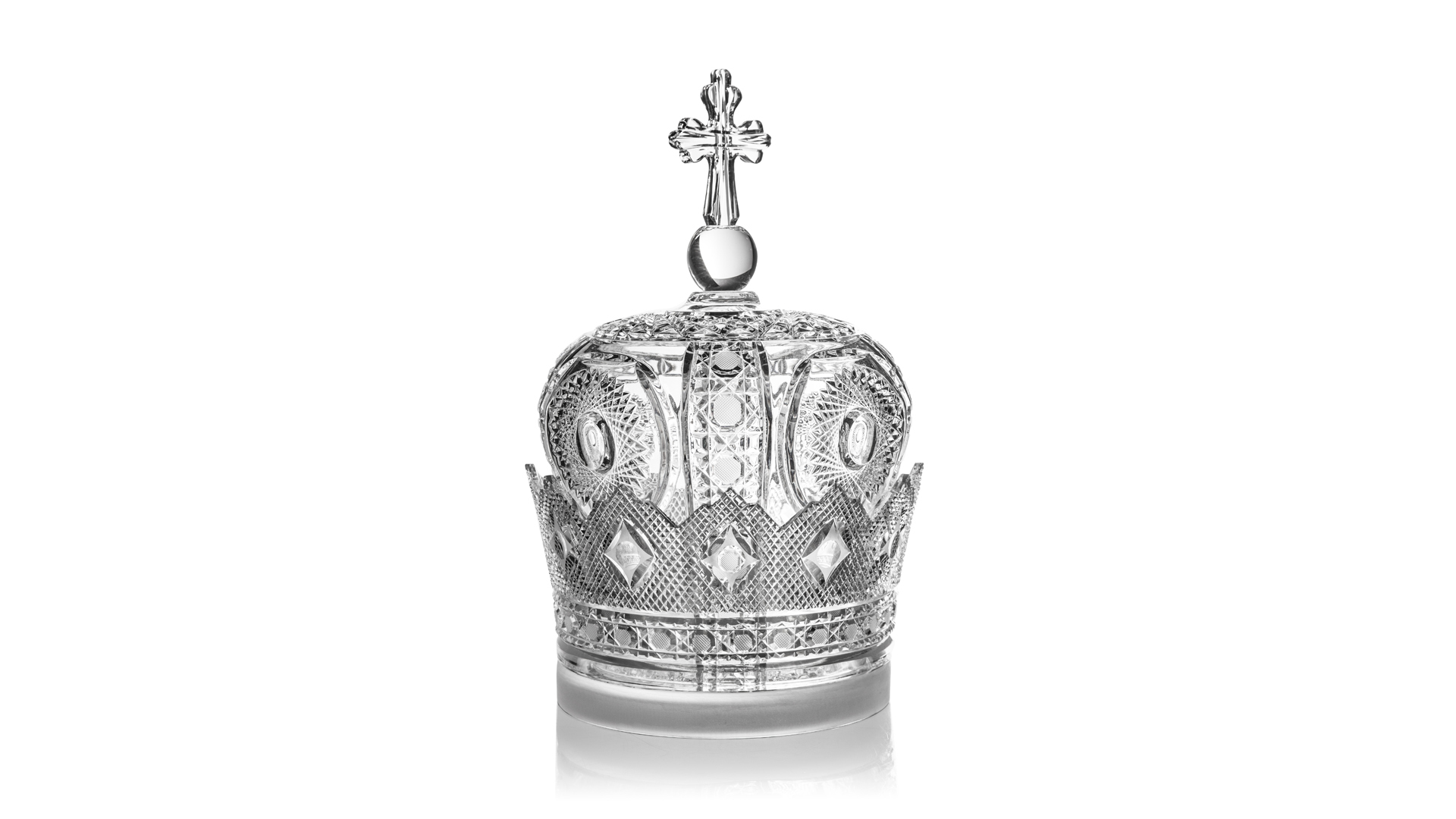 10616733 Avdeev Crystal Сувенир "Шапка Мономаха" большая Хрусталь  - Вид №2