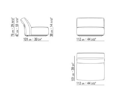 4-местный угловой диван Flexform Camelot ARCH-00041677 - Вид №3