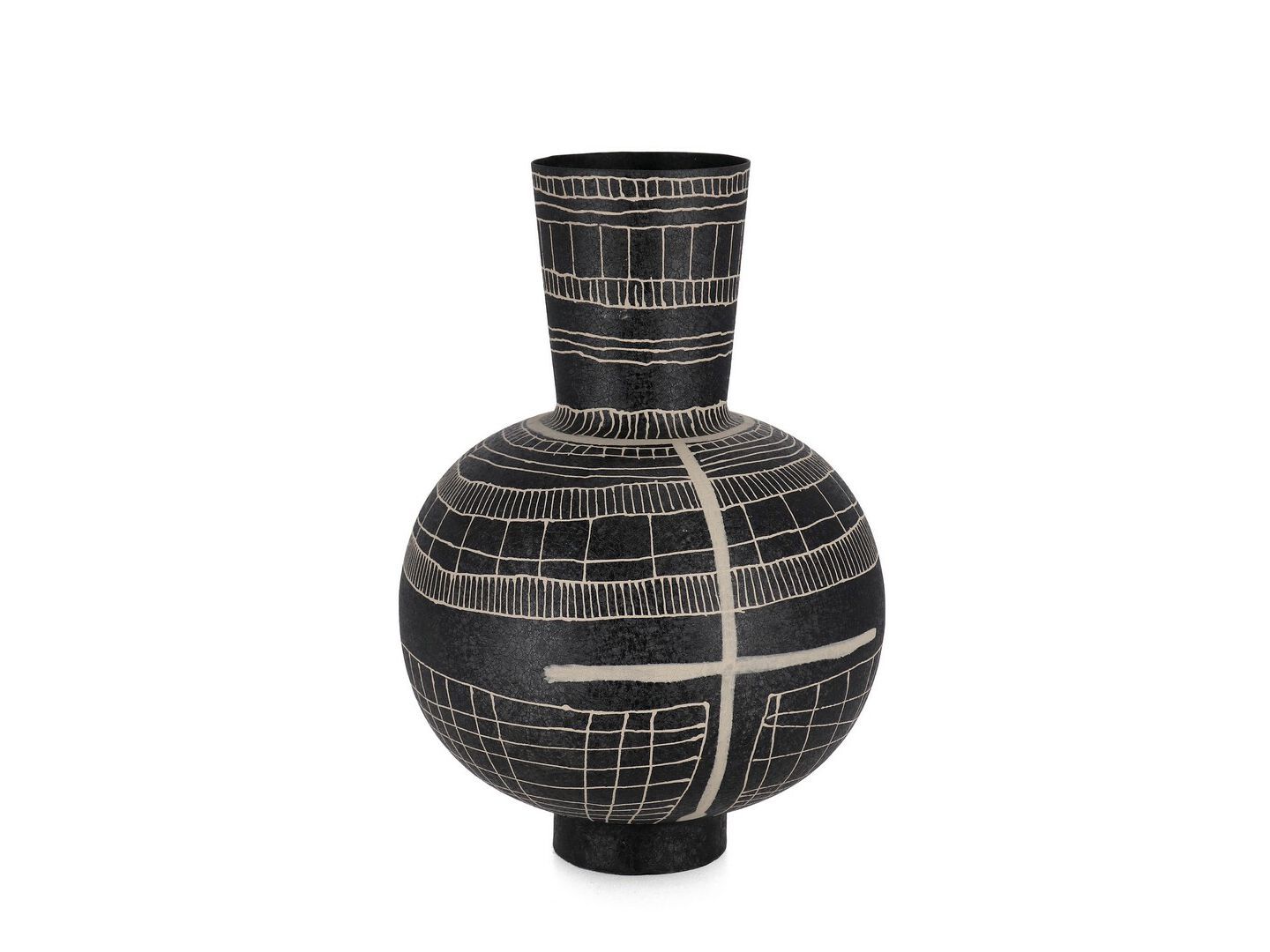 Круглая металлическая ваза ручной работы BIZZOTTO Siva ARCH-00094860