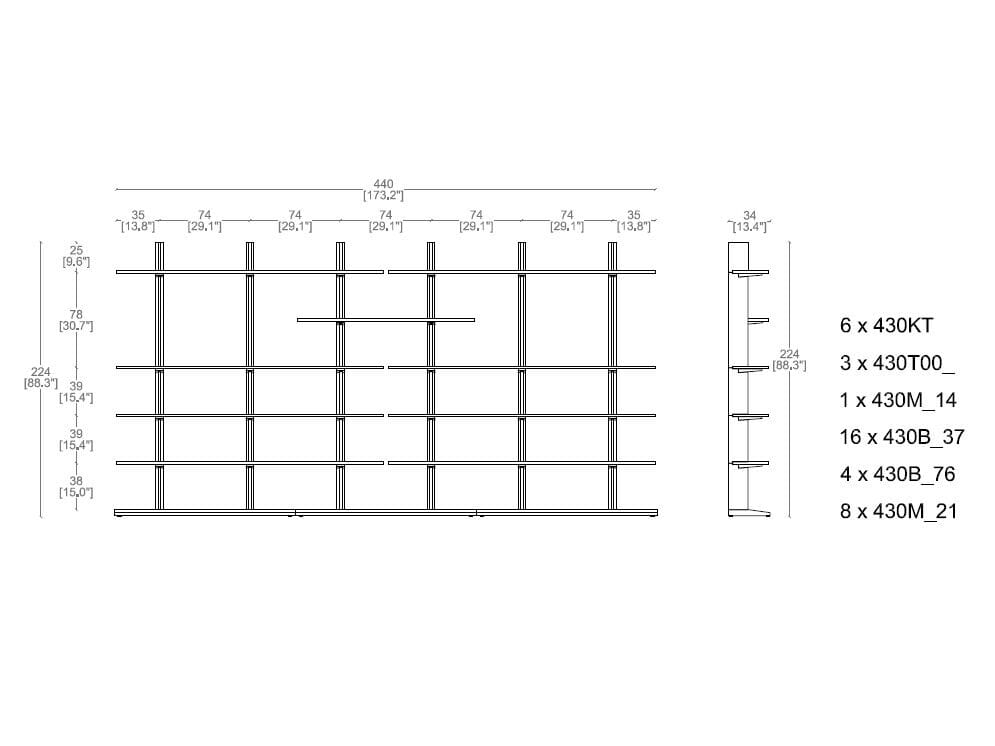 Книжный шкаф из массива дерева CASSINA FF. SPINE ARCH-00100467 - Вид №6