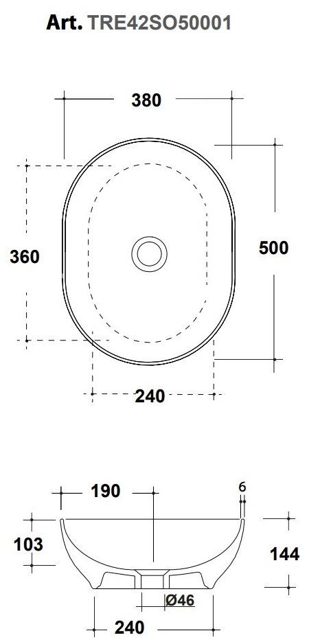 Накладная раковина на столешницу  овальная Olympia Ceramica LAVABI D'ARREDO sun-id-1375192 - Вид №10