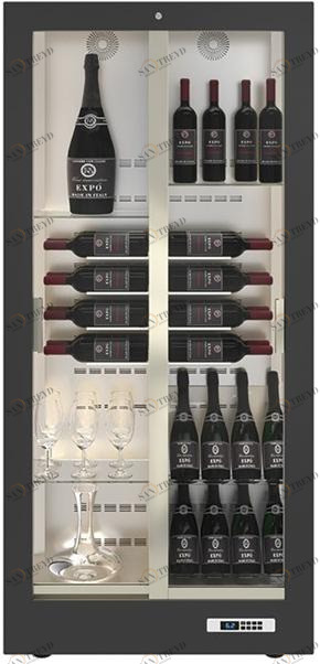EXPO Алюминиевый винный шкаф с рамой из МДФ Teca Te-h14/te-m14/te-c14
