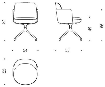 Wittmann Вращающееся кресло на козелке из кожи Merwyn sun-id-1435589 - Вид №3