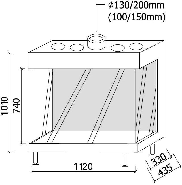 Metalfire Трехсторонний газовый камин Avenue sun-id-1499430 - Вид №13