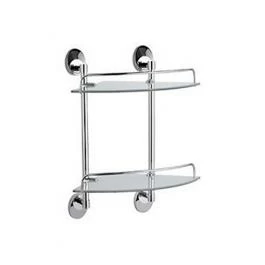 Полка угловая 2-эт. (стекло) F1607-2