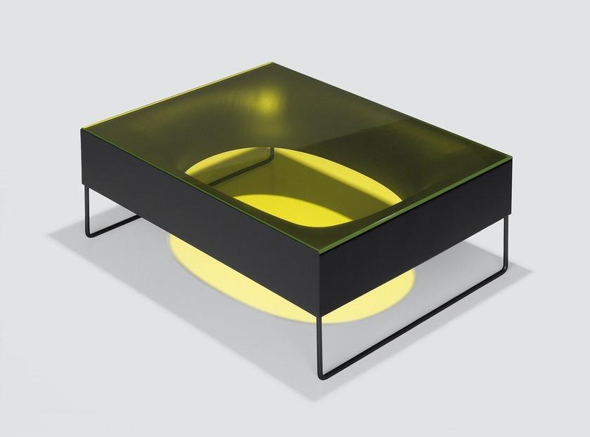 Kristalia Прямоугольный журнальный столик на стеклянных салазках Holo sun-id-1348349 - Вид №2