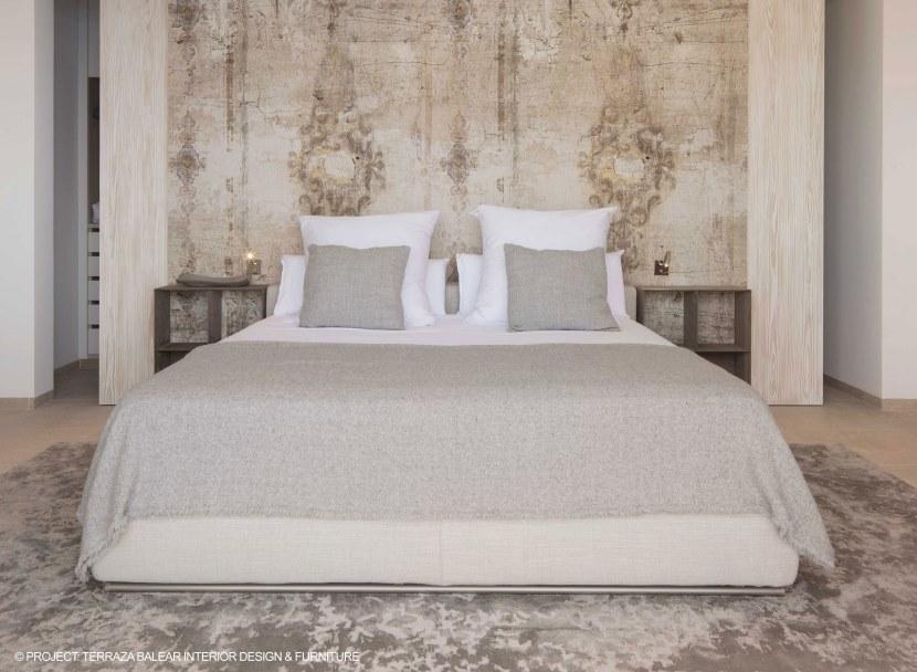 Flexform Двуспальная кровать со съемным чехлом из ткани Groundpiece sun-id-1458149 - Вид №6