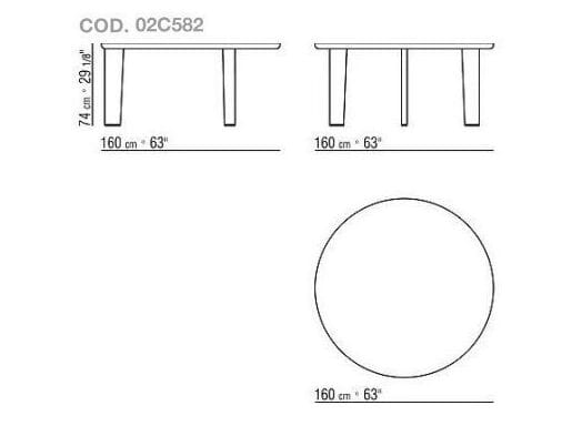 Круглый деревянный обеденный стол Flexform Arnold ARCH-00133040 - Вид №3
